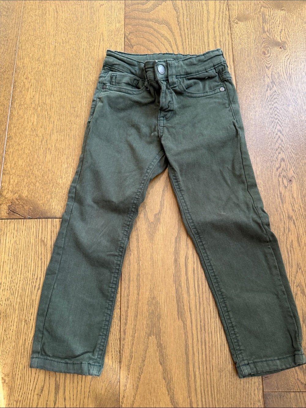 Mayoral Kids Olive Green Stretch Pull-On Pants jeans - boys 3